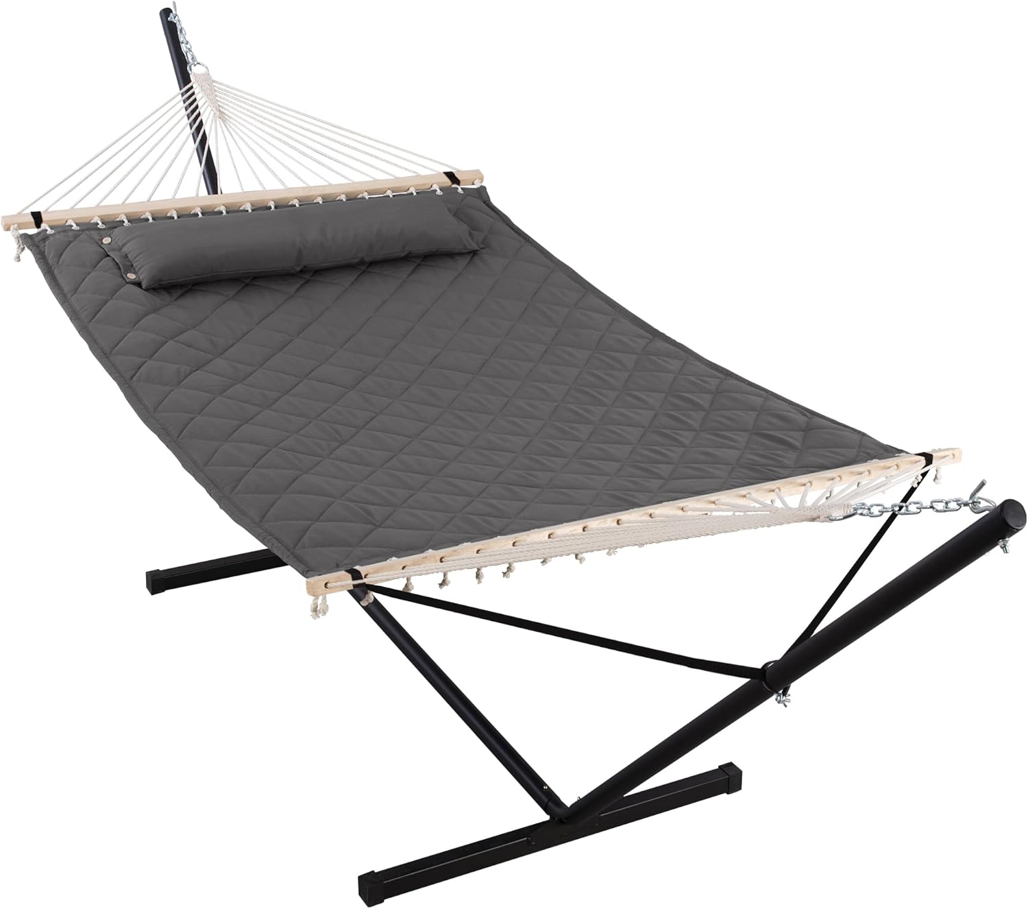 Double Hammock with Heavy Duty Stand for Outdoor Relaxation