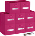 fabric storage cubes 8 pack 13 in cube storage bins - collapsible