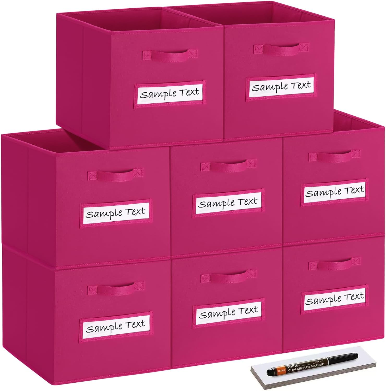 artsdi Fabric Storage Cubes 13 Inch Organizer Bins - 8 Pack