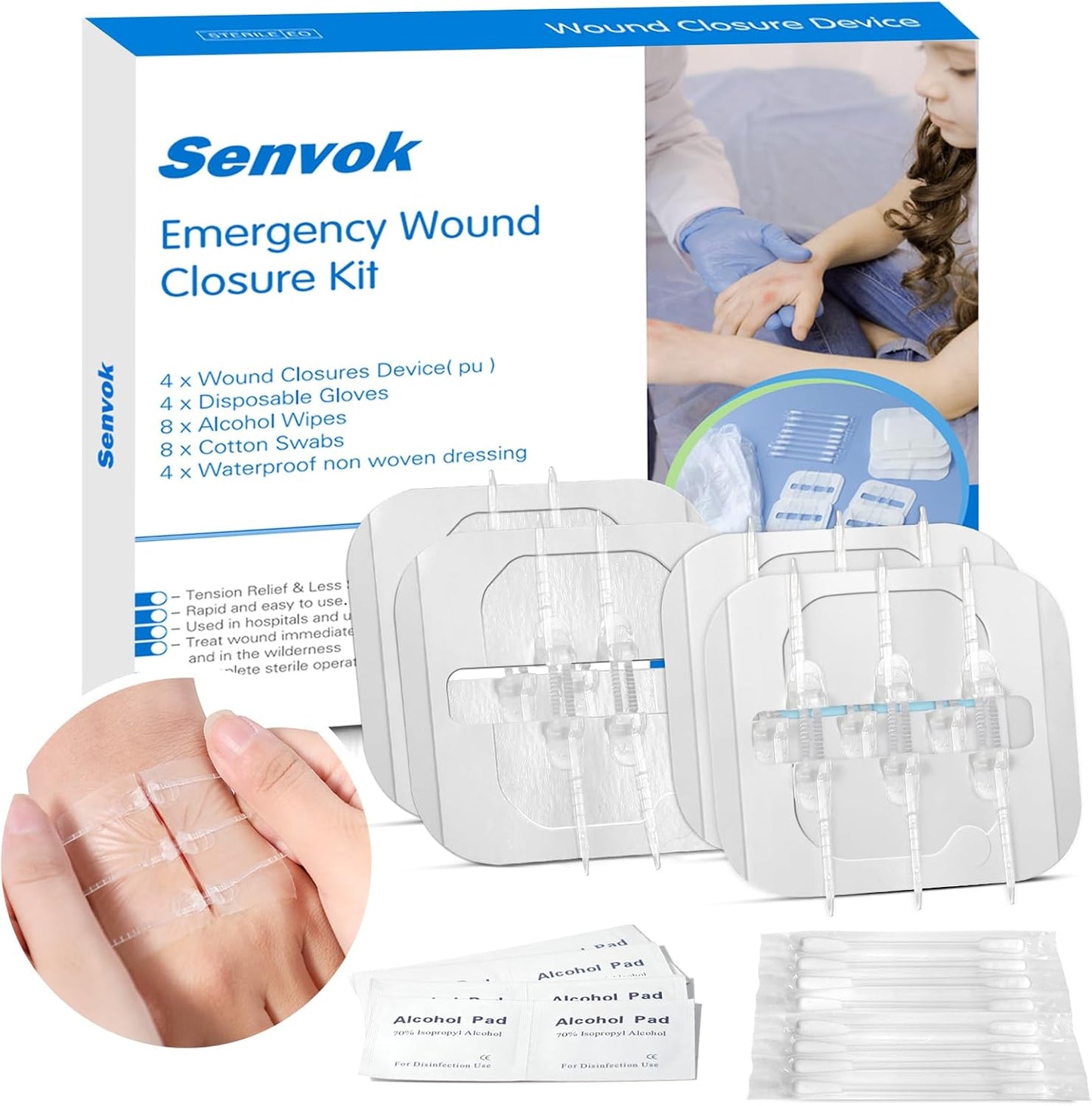 Zip Sutures Butterfly Bandaids for Emergency Wound Closure Kit