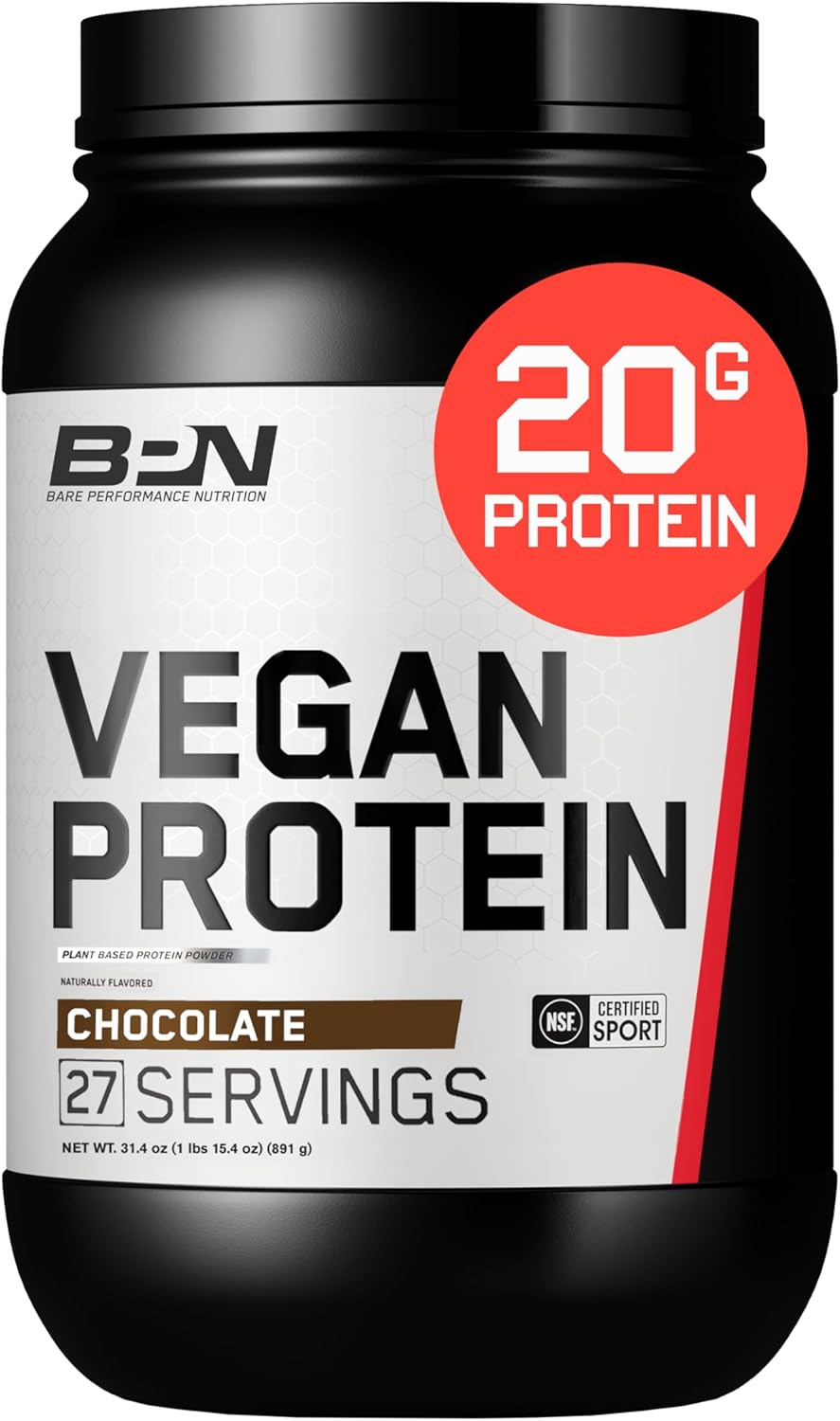 BARE PERFORMANCE NUTRITION Vegan Protein for Muscle Recovery