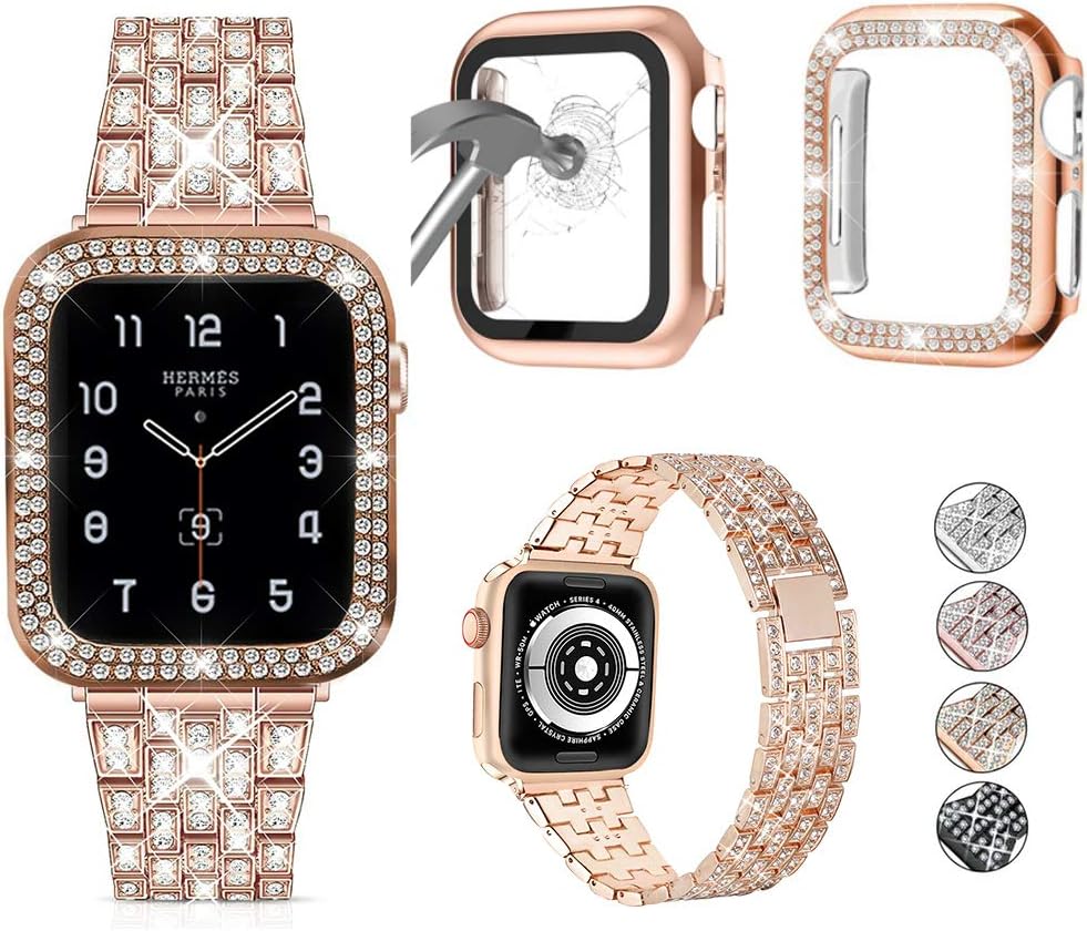 Sparkle Your Apple Watch with Bling Band & Case Set