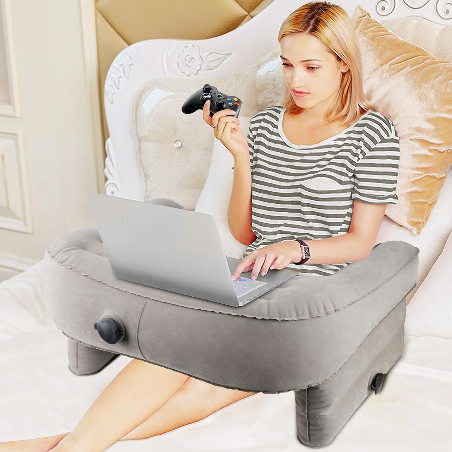 Inflatable Reading Pillow: Comfy Support for All Activities