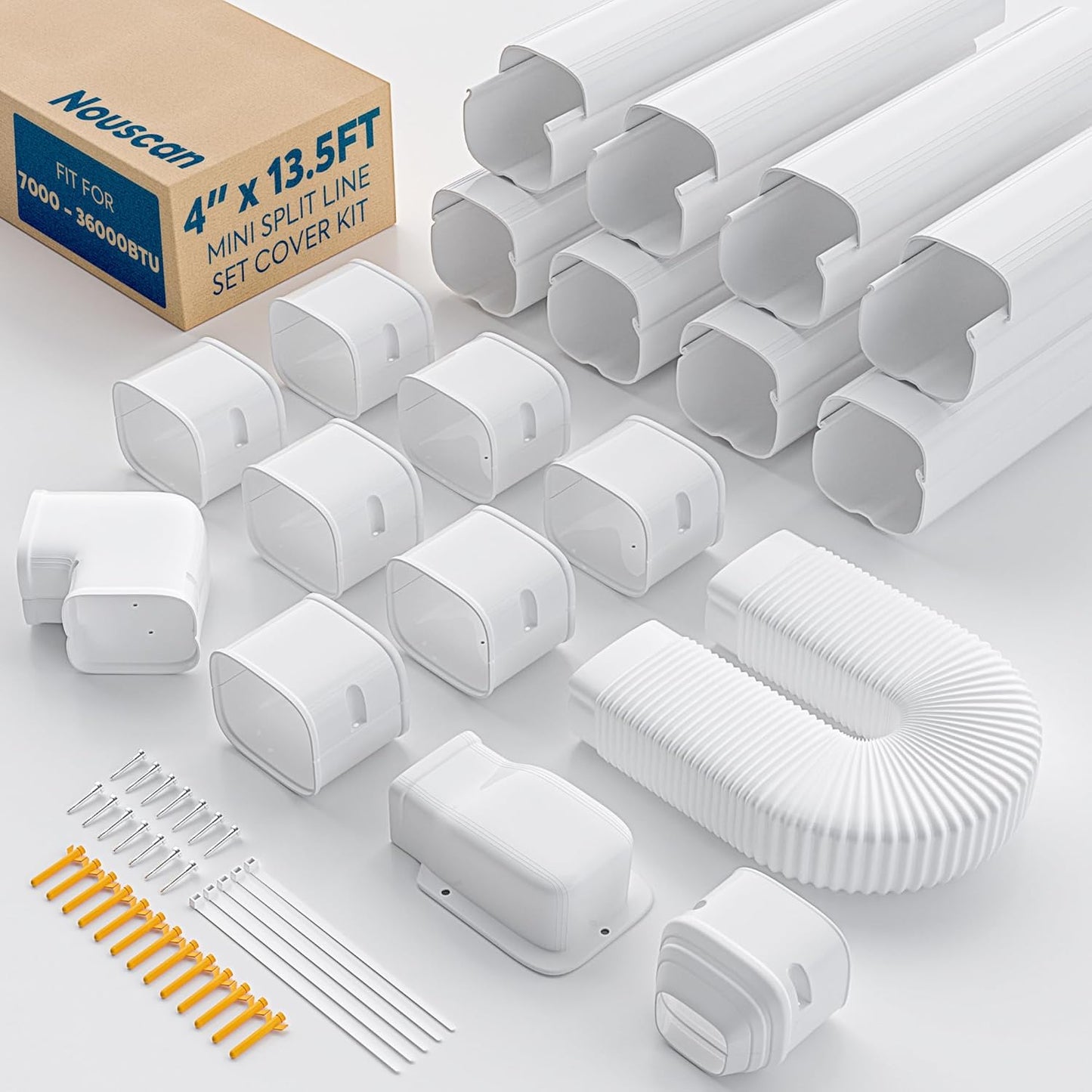 4in Mini Split Line Set Cover Kit for AC and HVAC Systems