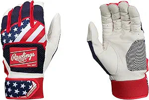 Rawlings Workhorse Baseball Batting Gloves for Youth Players