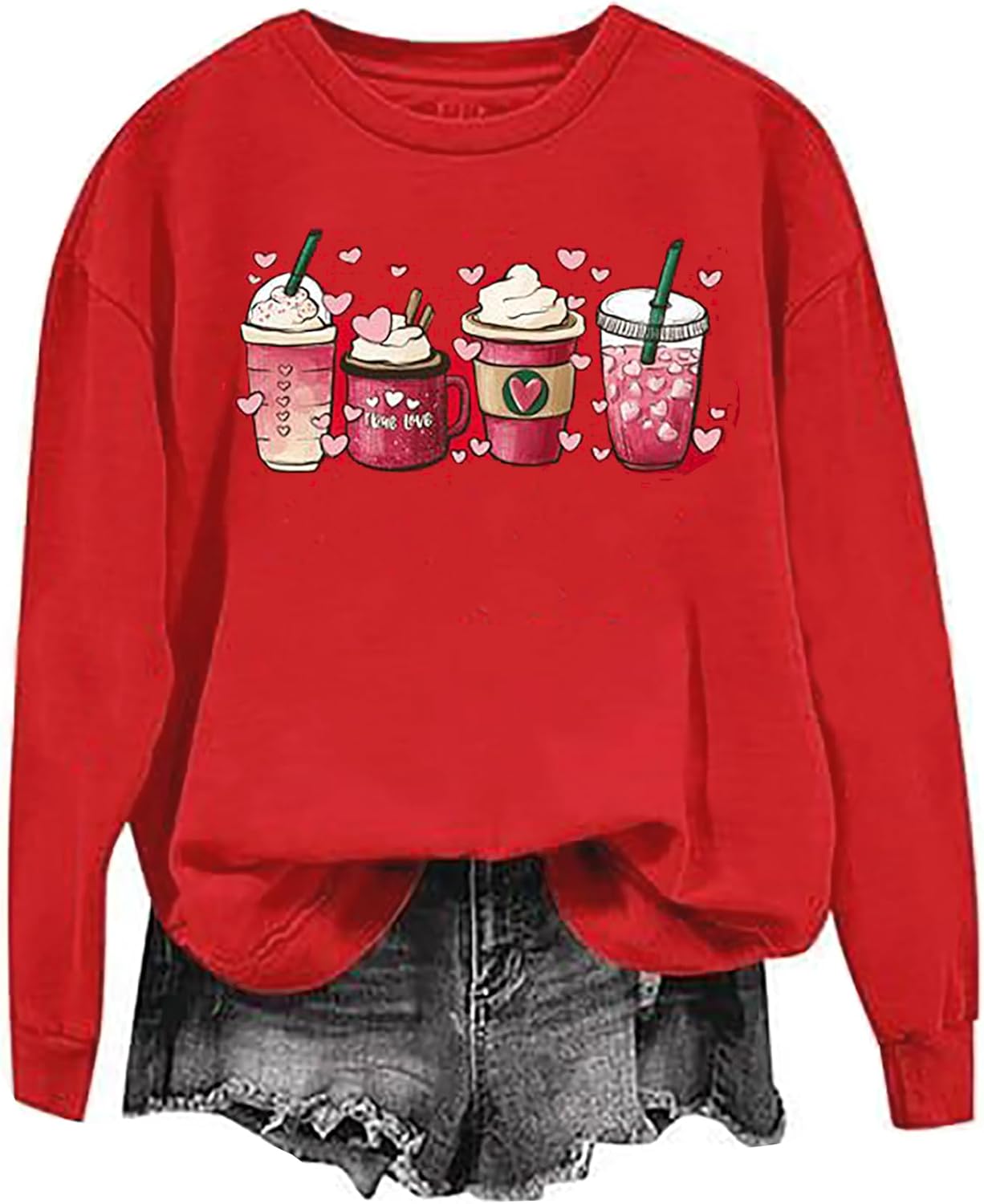 Latte Love Sweatshirt - Cozy Valentine's Top