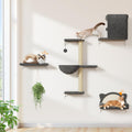 Cat Wall Shelves 5-in-1 Modern Climbing Wall Furniture Set - Space