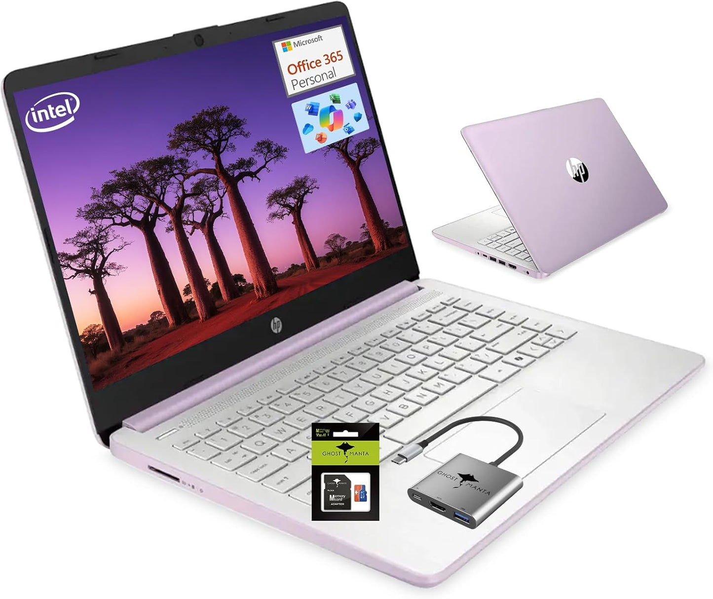 HP 14 Student Laptop with Quad-Core Processor and Office 365