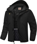 Men's Waterproof Winter Ski Jacket with Hood - Warm Windbreaker