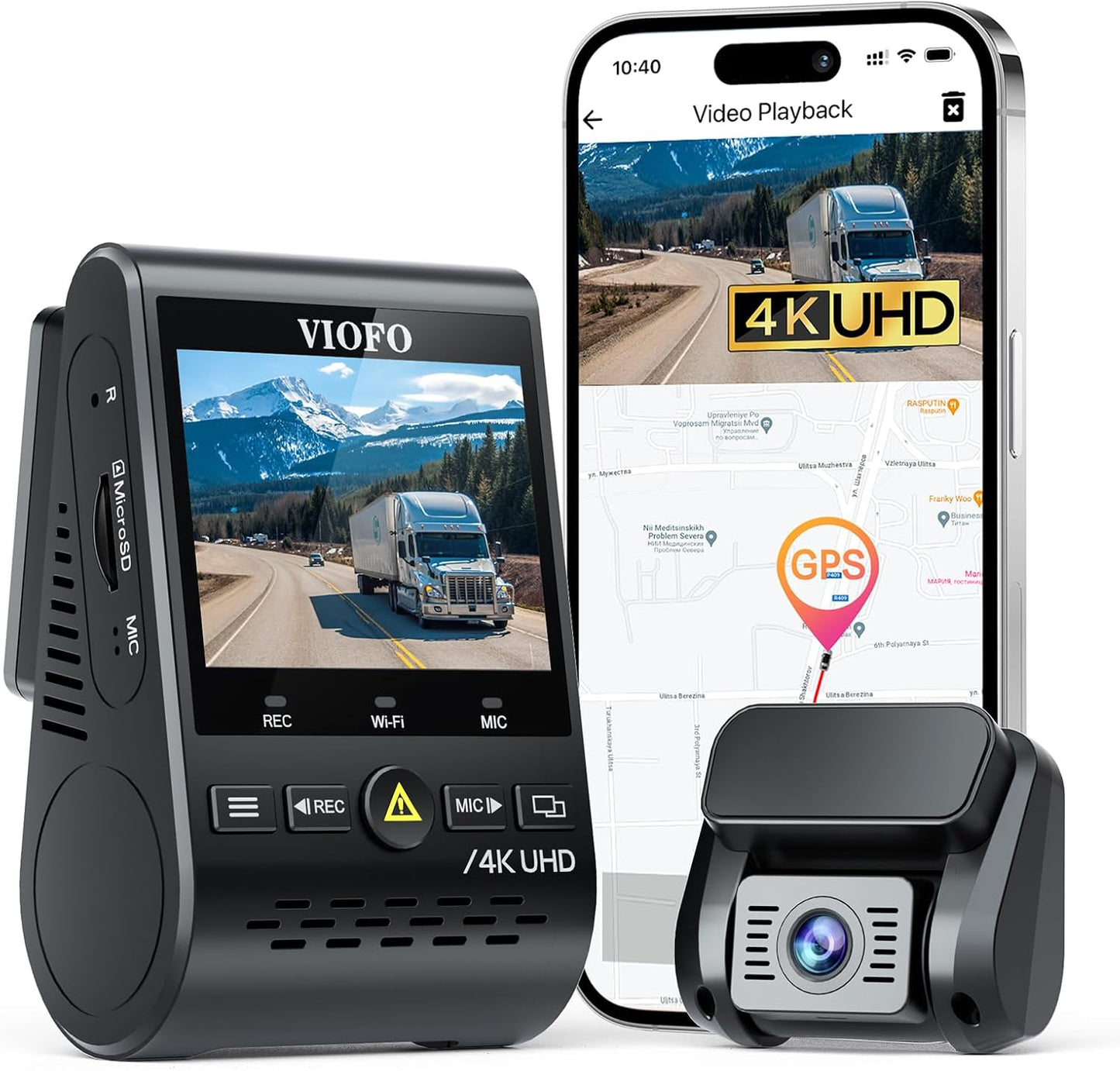 VIOFO A129 Pro Duo 4K Dual Dash Cam with GPS and WiFi Features