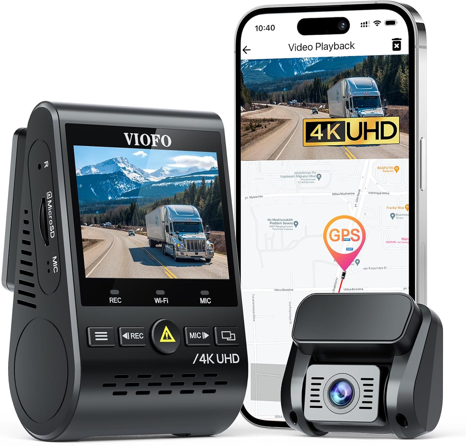 VIOFO A129 Pro Duo 4K Dual Dash Cam with GPS and WiFi Features