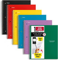 Five Star Spiral Notebooks + Study App, 6 Pack - Durable School
