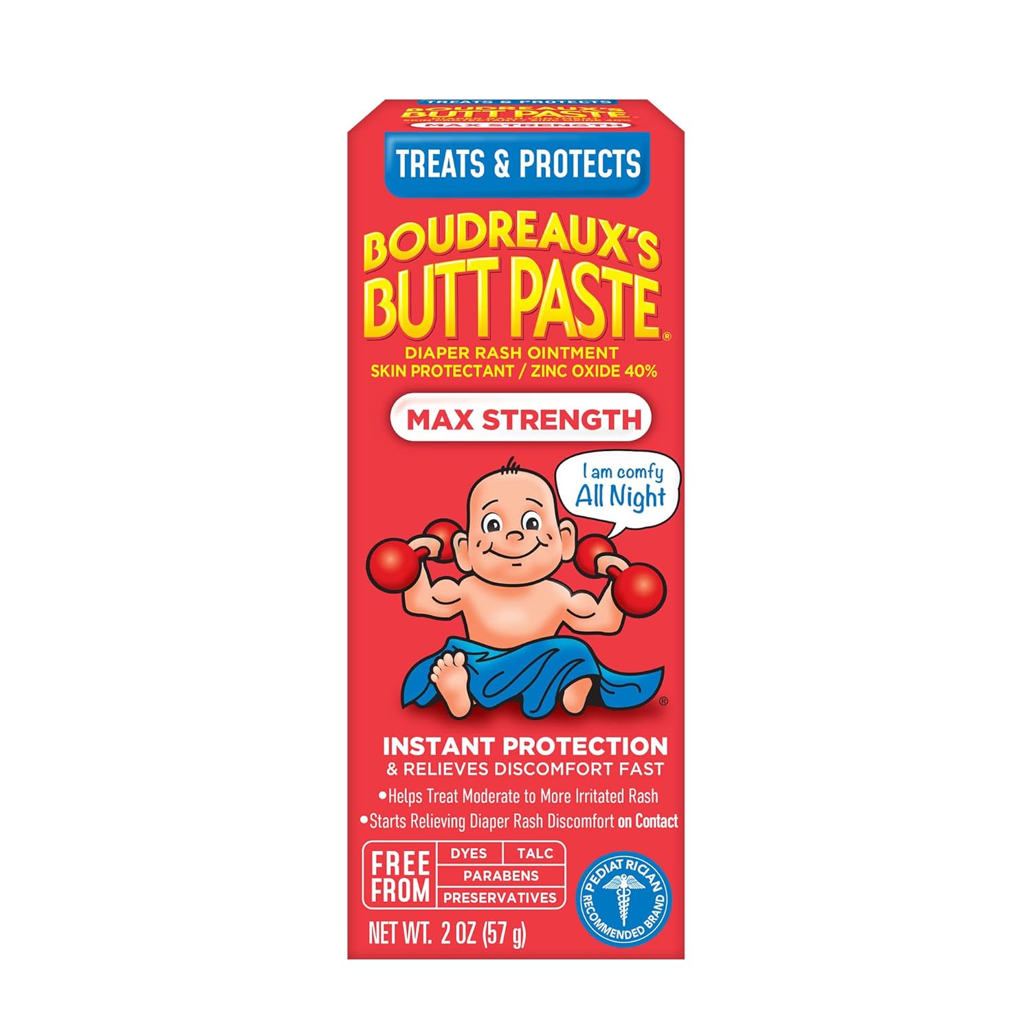 Maximum Strength Diaper Rash Cream, 2oz Tube