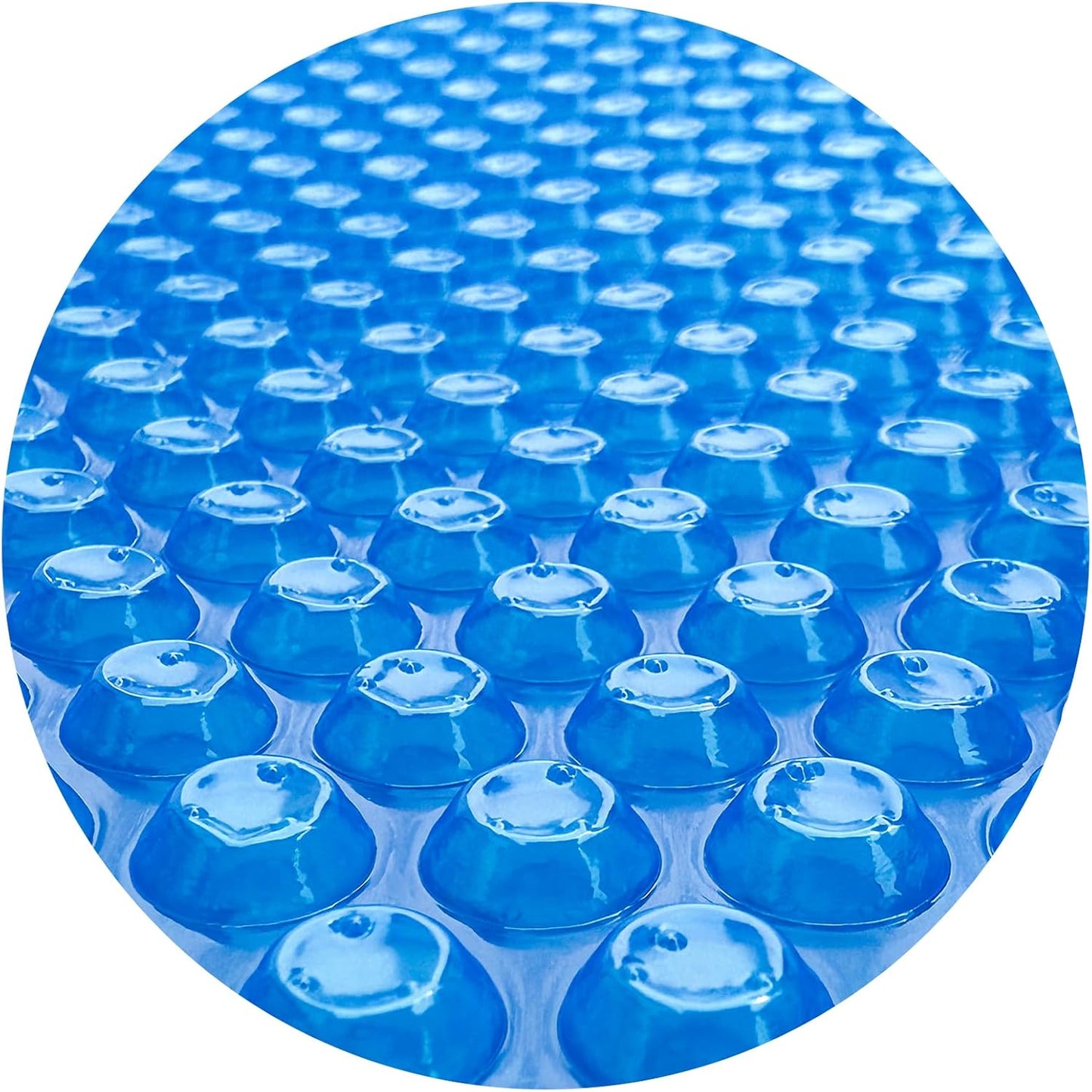 Solar Pool Cover 18 Foot Round - 10Mil Blue Bubble Blanket