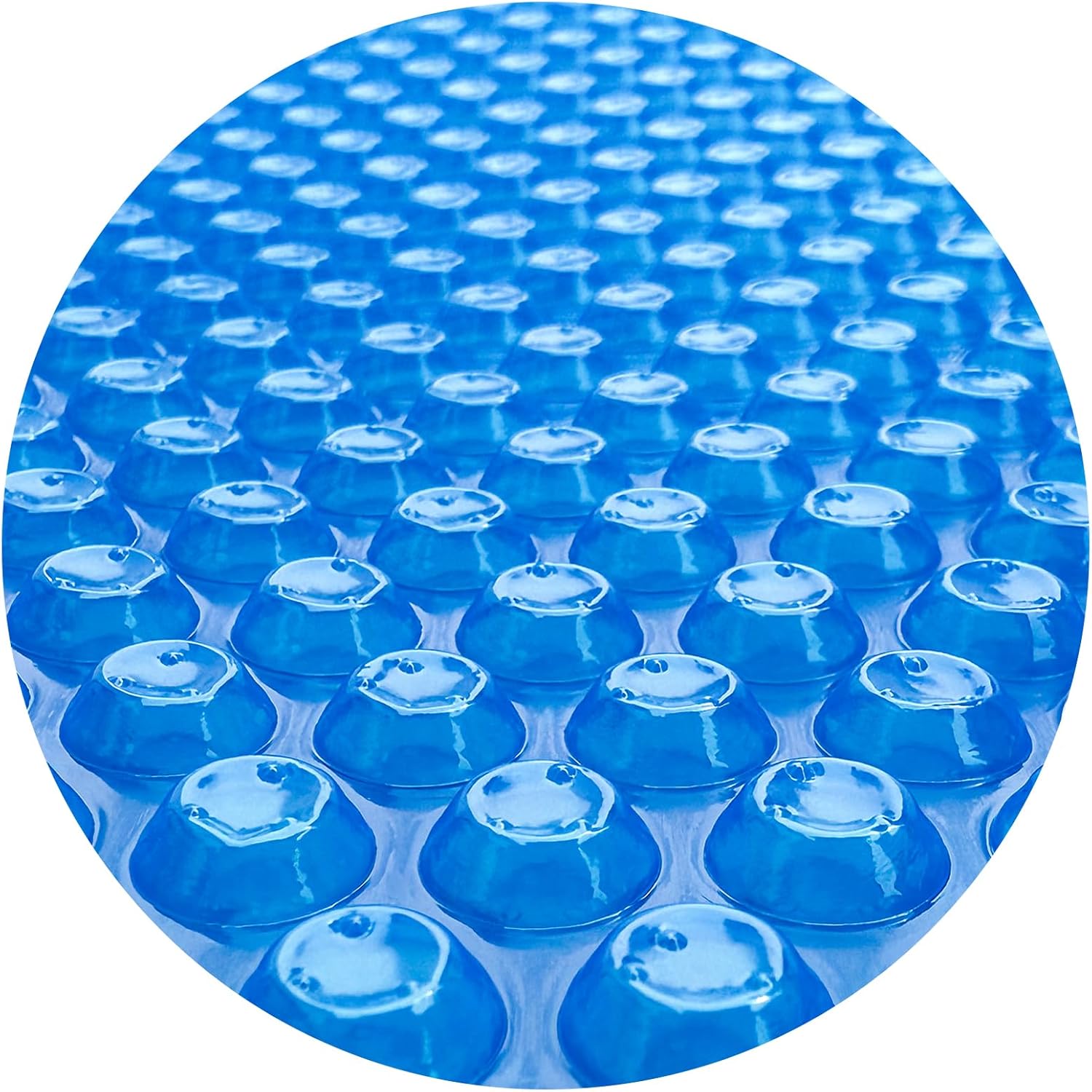 Solar Pool Cover 18 Foot Round - 10Mil Blue Bubble Blanket