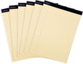 Mintra Office Legal Pads BASIC CANARY 6pk - Wide Rule, 8.5in x 11in