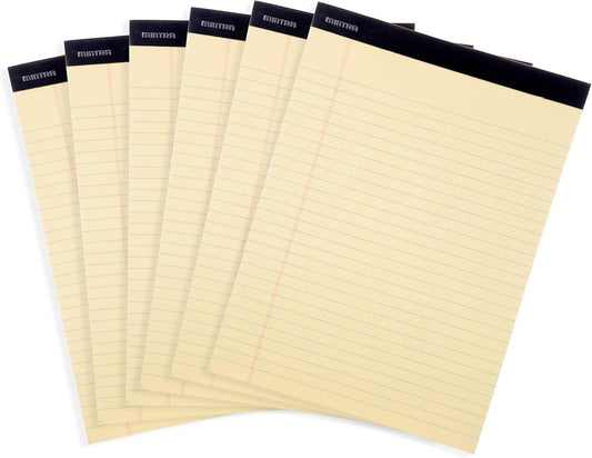 Mintra Office Legal Pads - Wide Ruled 6pk
