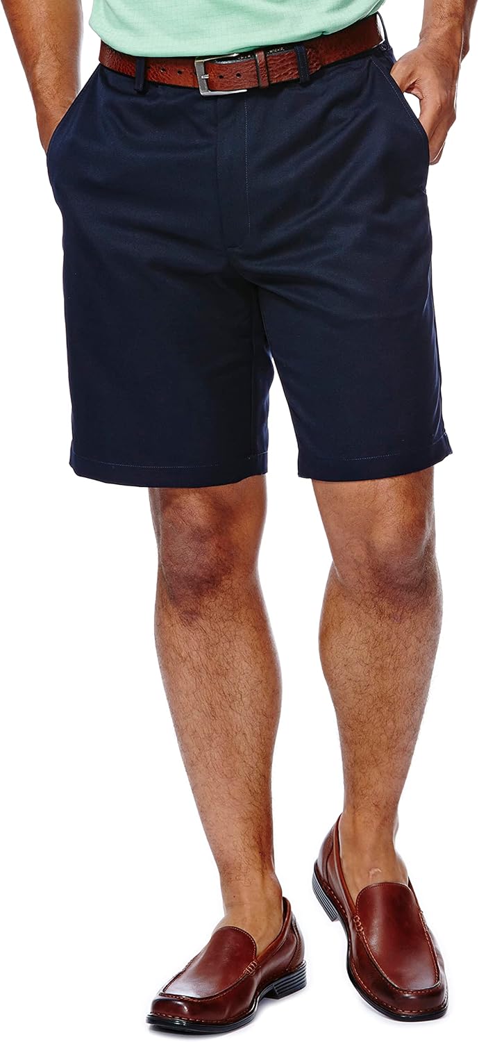 Haggar Cool 18 Classic Fit Expandable Waist Shorts for Comfort