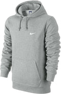 Nike New Men's Club Hoodie Swoosh Dk Grey Heather/White Large