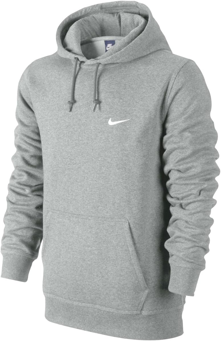 Nike Men's Club Hoodie: Comfort & Style! Dark Grey/White, Large