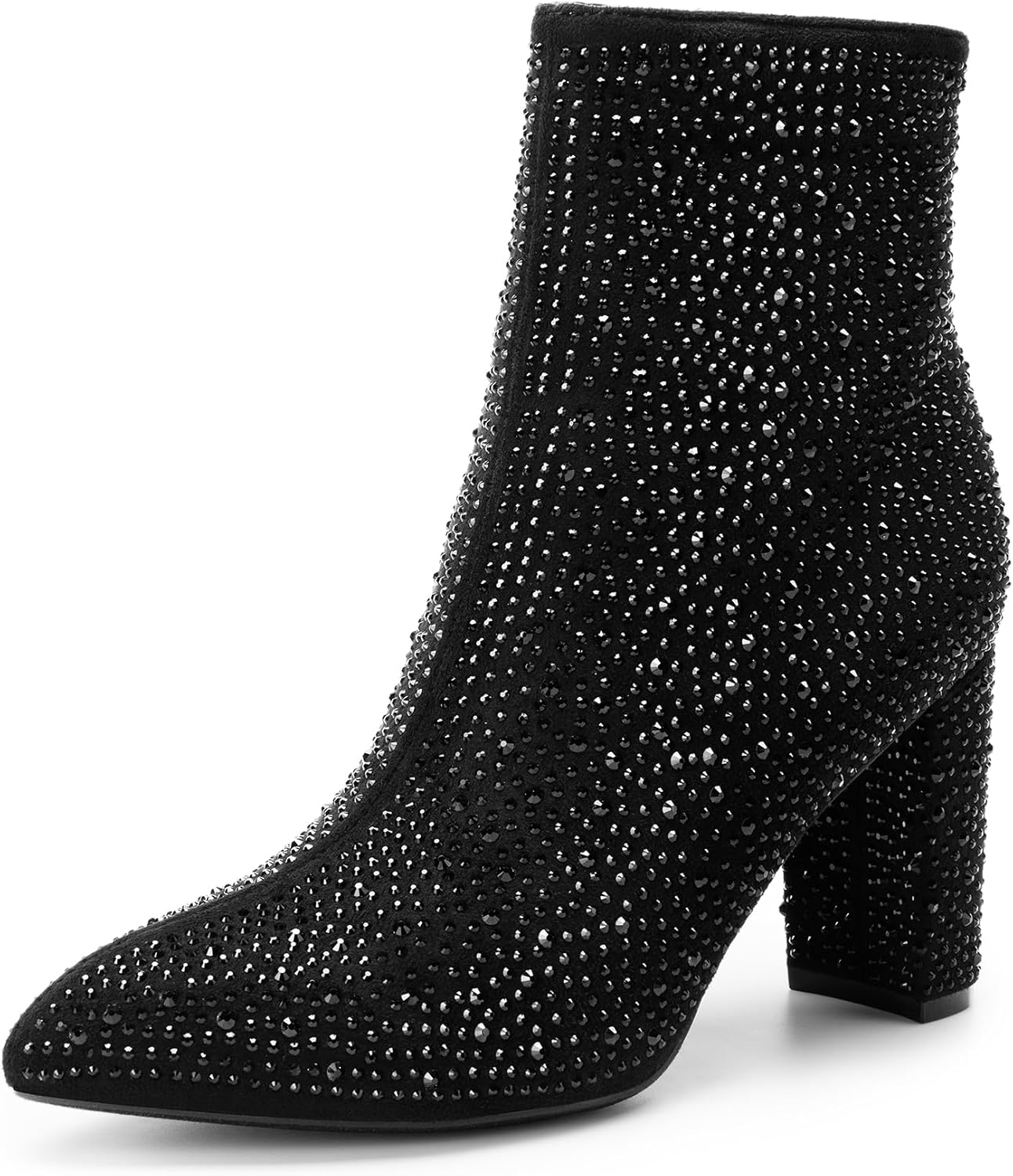 DREAM PAIRS Women's Chunky Heel Ankle Booties for Glam Style