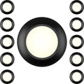 4 in Black LED Low Profile Recessed & Surface Mount Disk Light - Warm