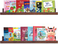 Floating Book Shelves 24in Photo Ledge - Deep Walnut Floating Display