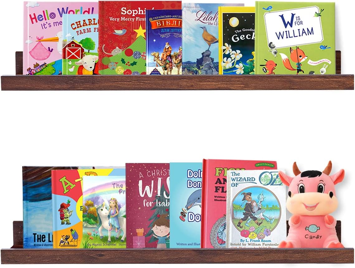 AZSKY Floating Book Shelves for Home Living Room and Office