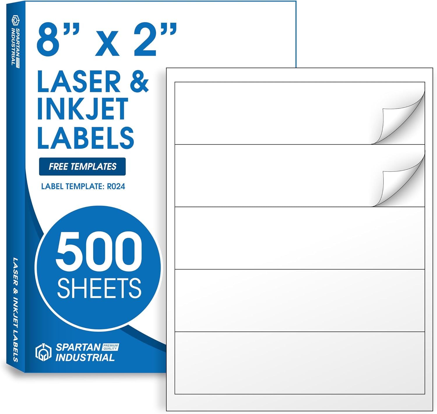 8 X 2 Matte White Water Bottle Labels for Custom Printing