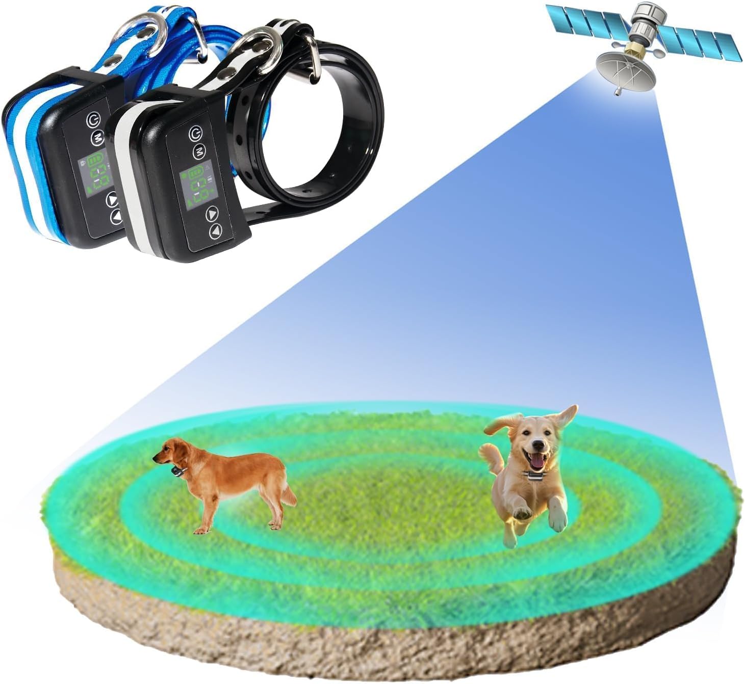 JUSTPET Wireless GPS Dog Fence: Adjustable Range, Waterproof Receiver