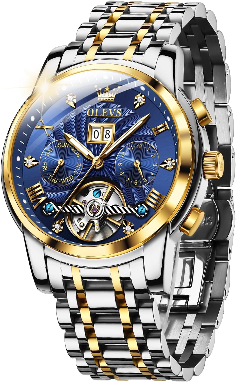 OLEVS Luxury Automatic Gold Mens Watch