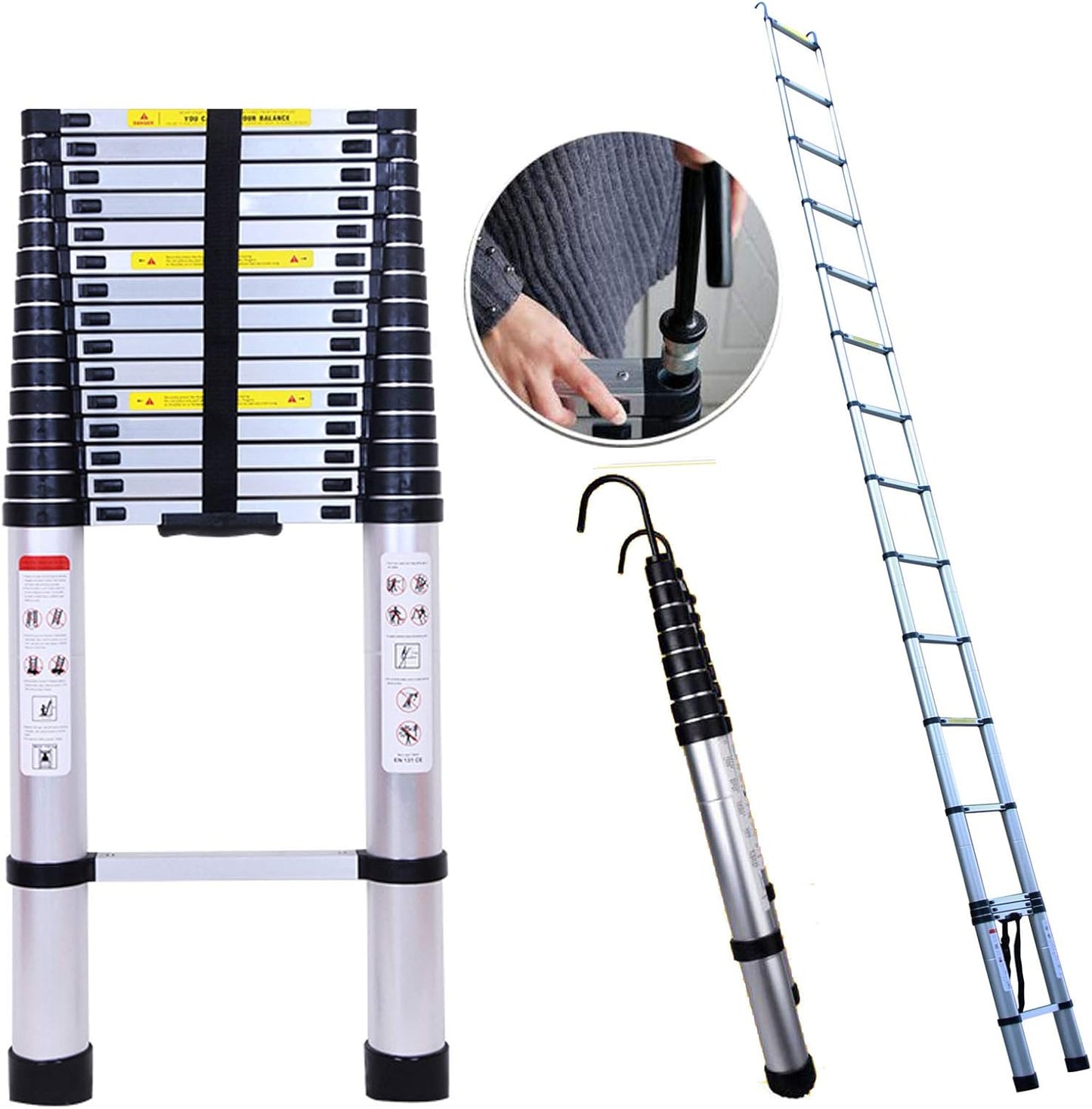 Telescoping Ladder 20ft Heavy Duty Folding Ladder for DIY
