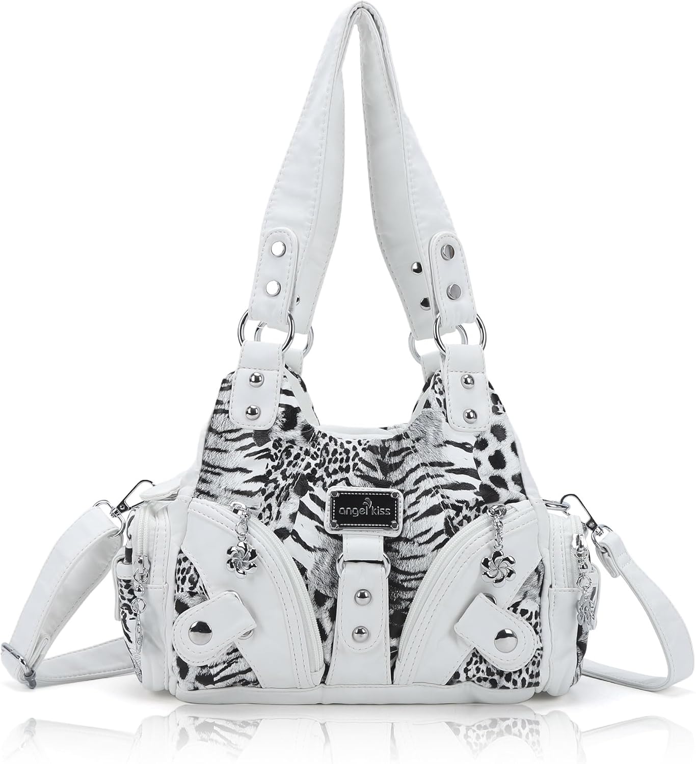 Stylish Small Hobo Shoulder Bag for Women - Multi-Pocket Tote