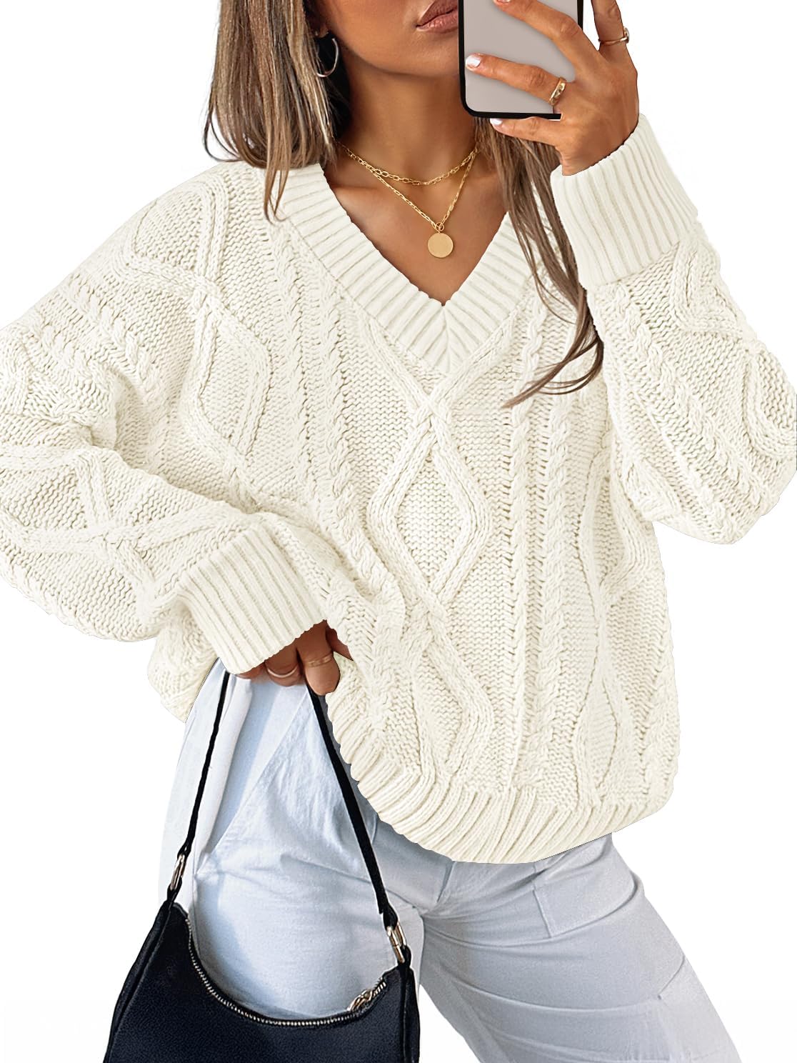 ZESICA Women's Fall Oversized Sweaters for Trendy Style