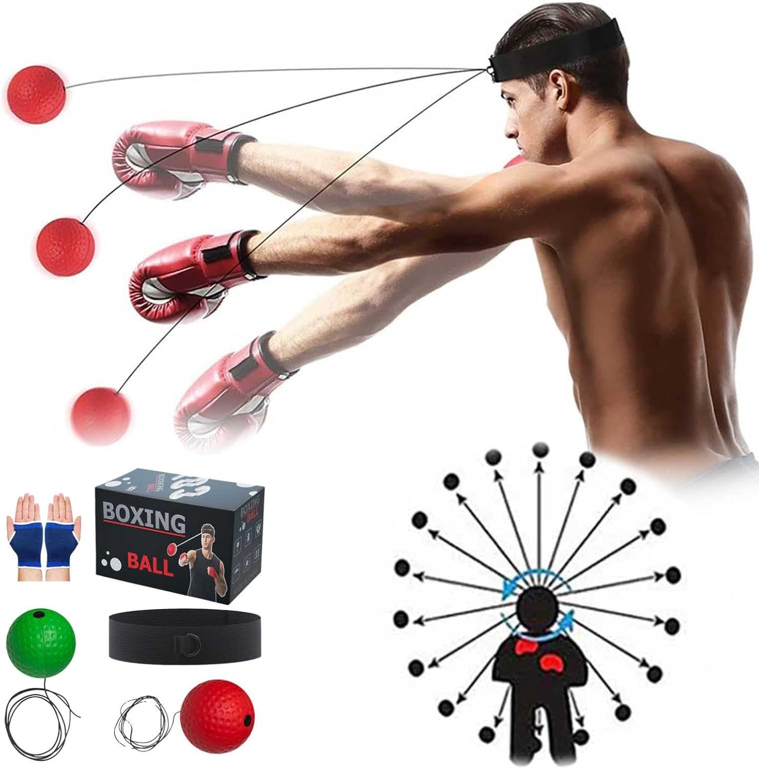 Speed up reflexes with this Boxing Headband Set!
