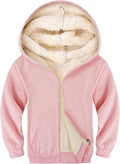 Unisex Kids Sherpa Lined Zip Up Hoodie - Warm, Soft Layer