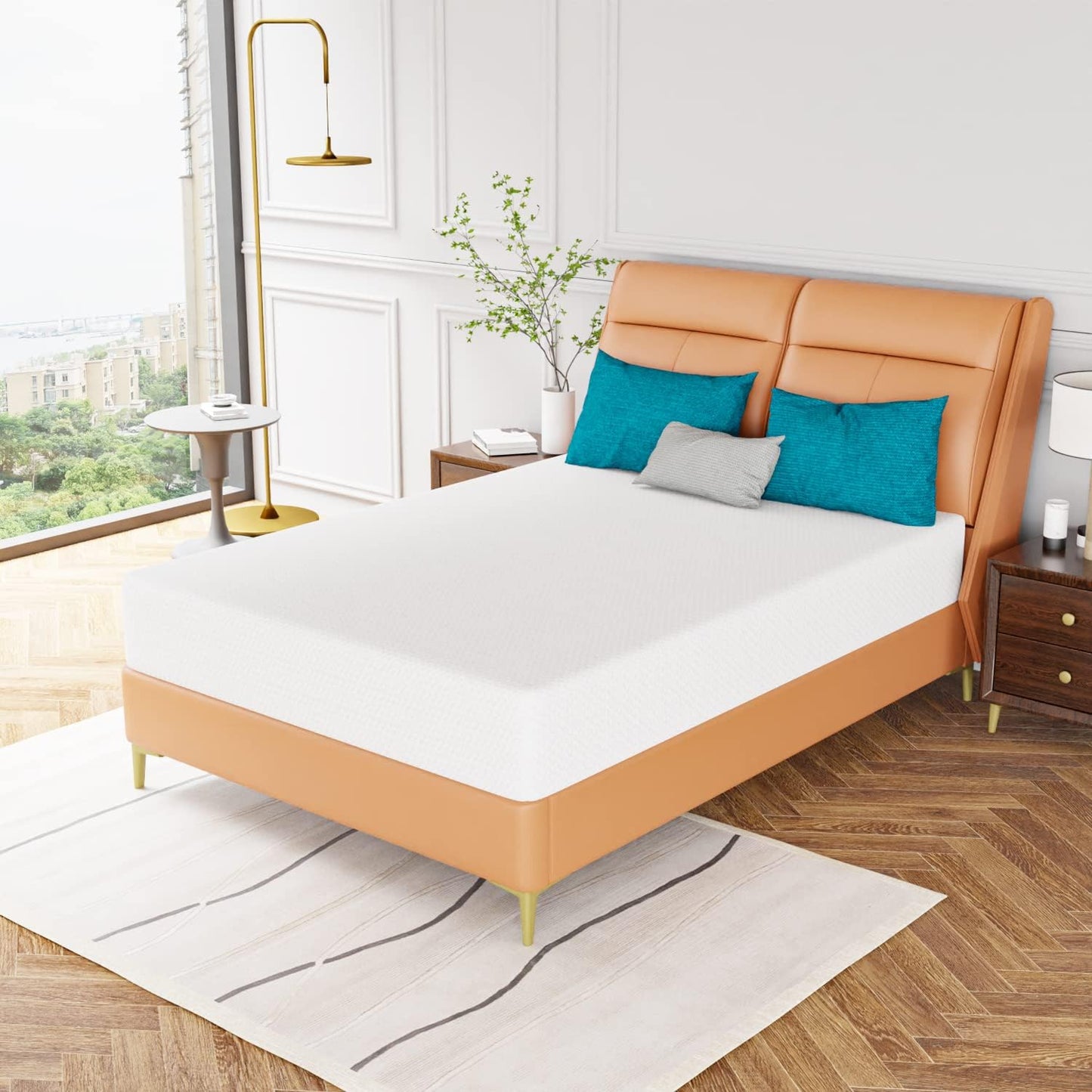 10 Inch Green Tea Memory Foam Mattress for Ultimate Comfort