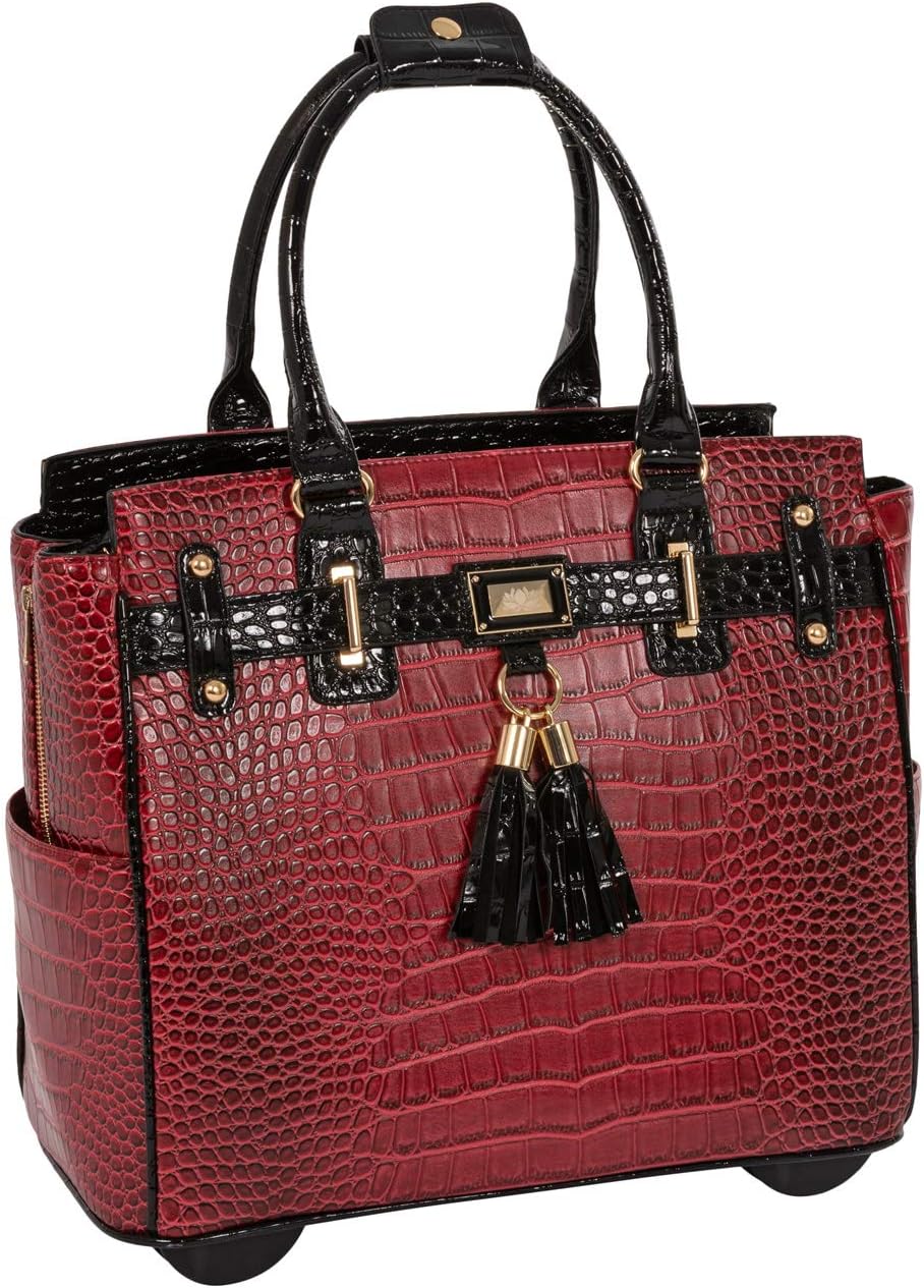 Rolling Laptop Bag for Women - Stylish Wheeled Briefcase