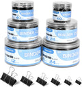 Binder Clips Assorted Sizes 208 PCS - Assorted Metal Black Clamps