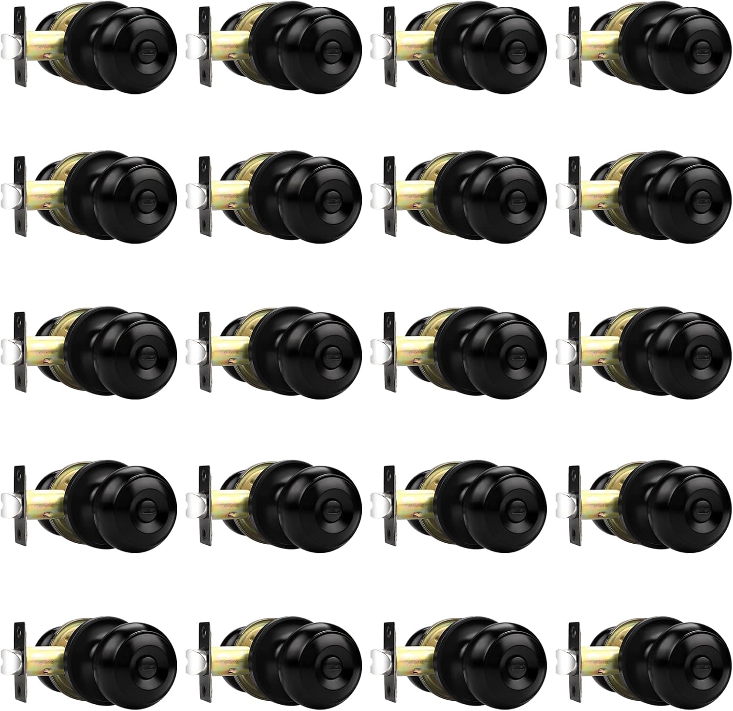 Probrico Privacy Door Knobs Matte Black Finish for Interior Use