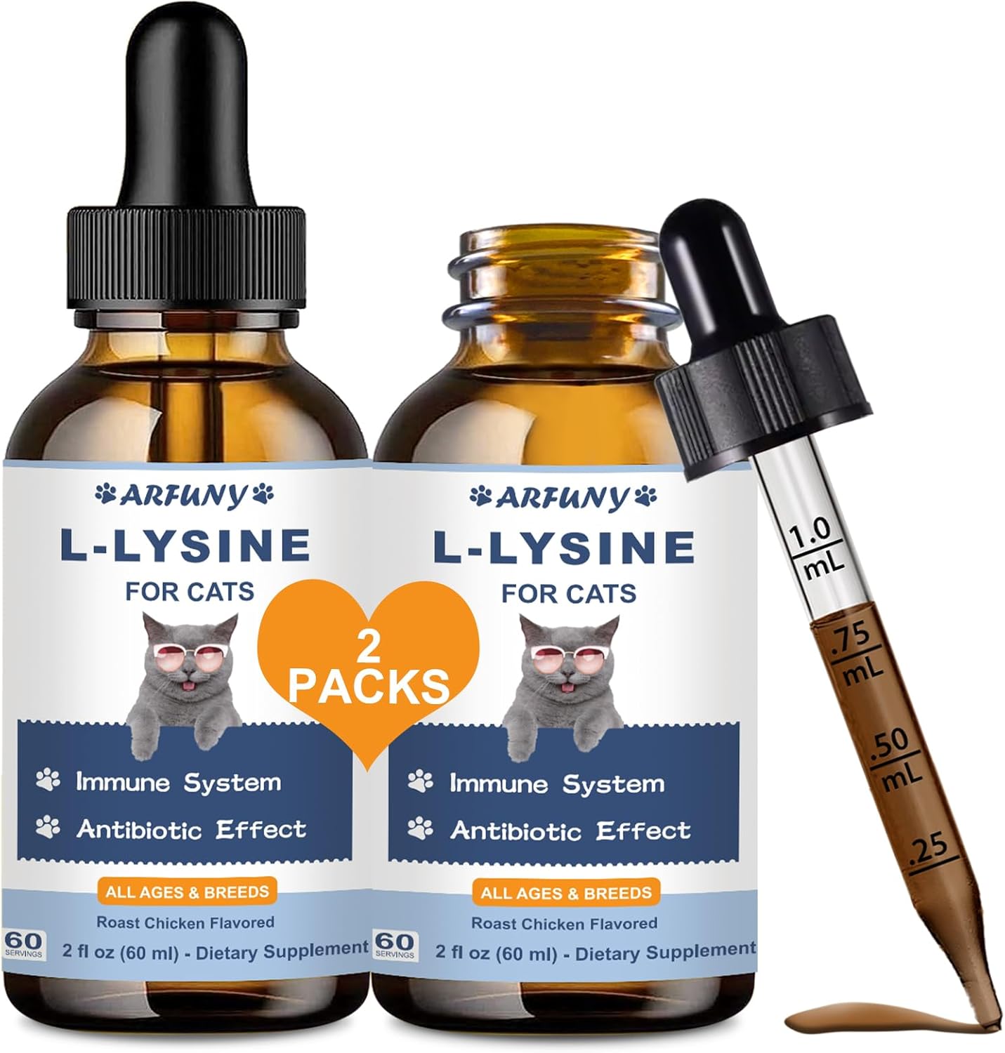 Lysine for Cats - Immune Support and Nasal Relief Drops