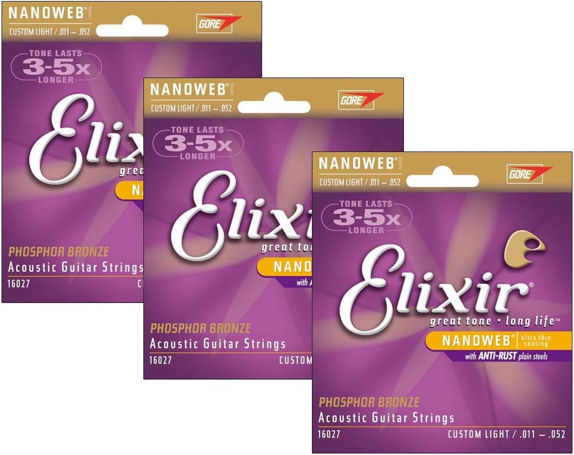 Elixir 16027 Nanoweb Custom Light Acoustic Strings 11-52 Review