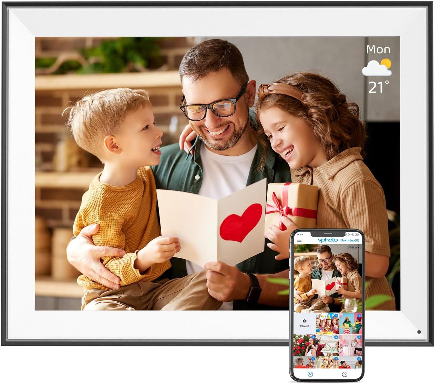 Large Digital Photo Frame 16.2in with 32GB Memory and WiFi