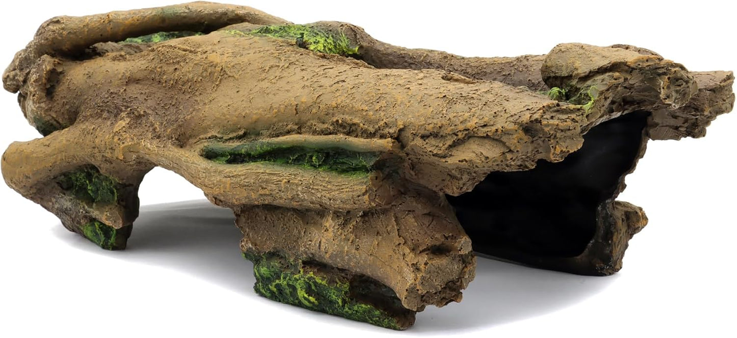 JIHAQUA Aquarium Resin Bark Terrarium Decor for Reptiles and Fish