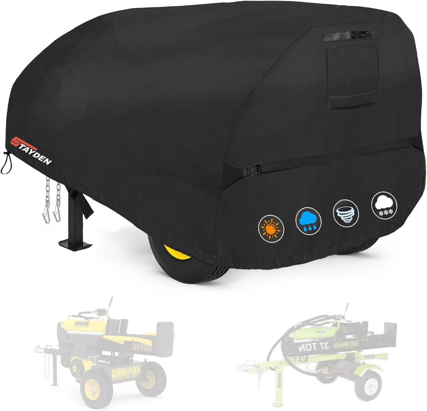 Log Splitter Cover Waterproof 1200D for 15-45 Ton Models