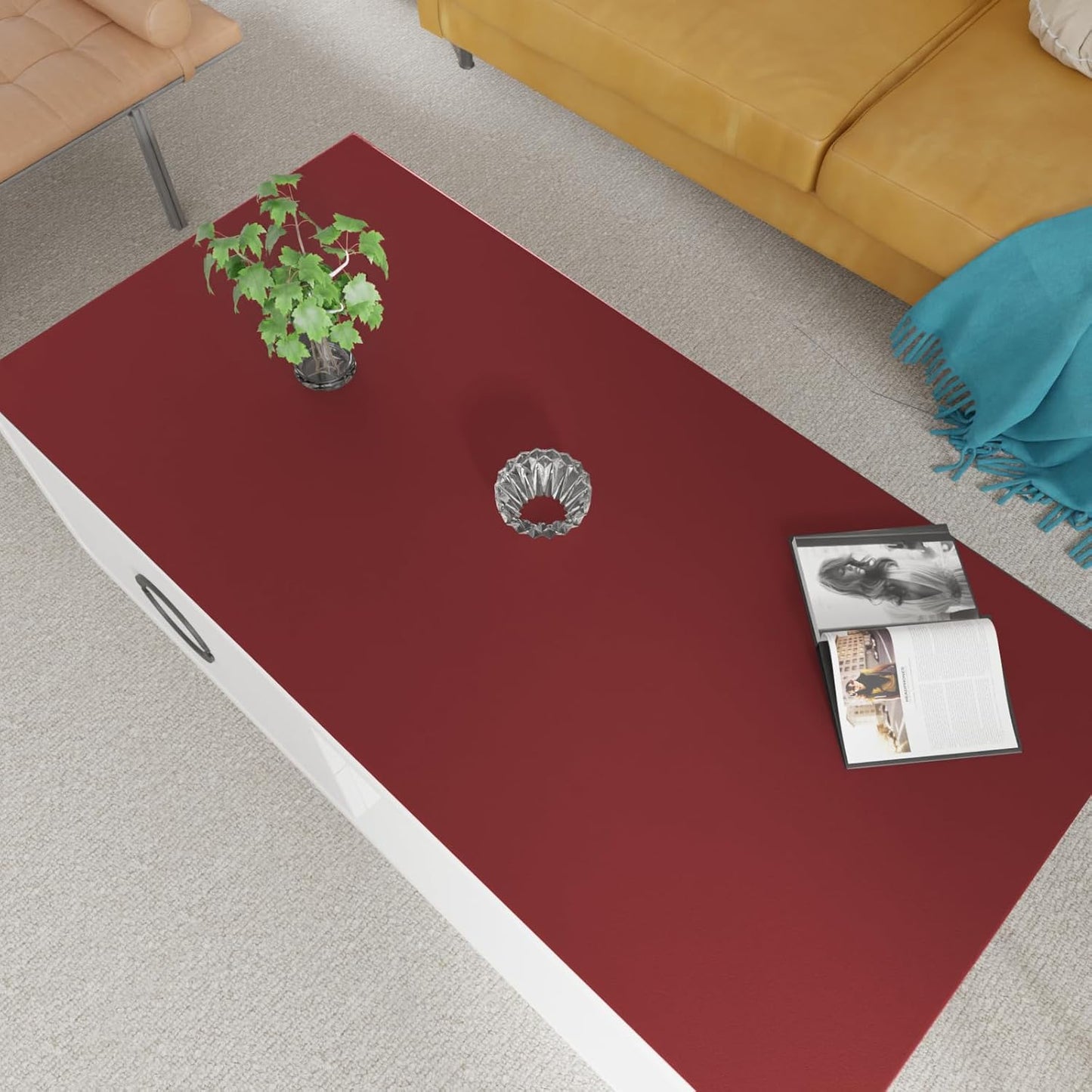 Leather Table Cover Protector 24x60 Inch Durable Desk Mat
