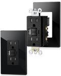 GFCI Outlet with USB-C & USB-A - 15 Amp GFCI USB Combo