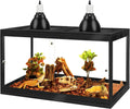 Prolee Tempered Glass Bearded Dragon Tank - Spacious 28 Gal Habitat