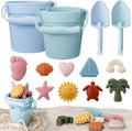 Silicone Beach Toys 14 Pc Travel Set - Durable, Portable Fun