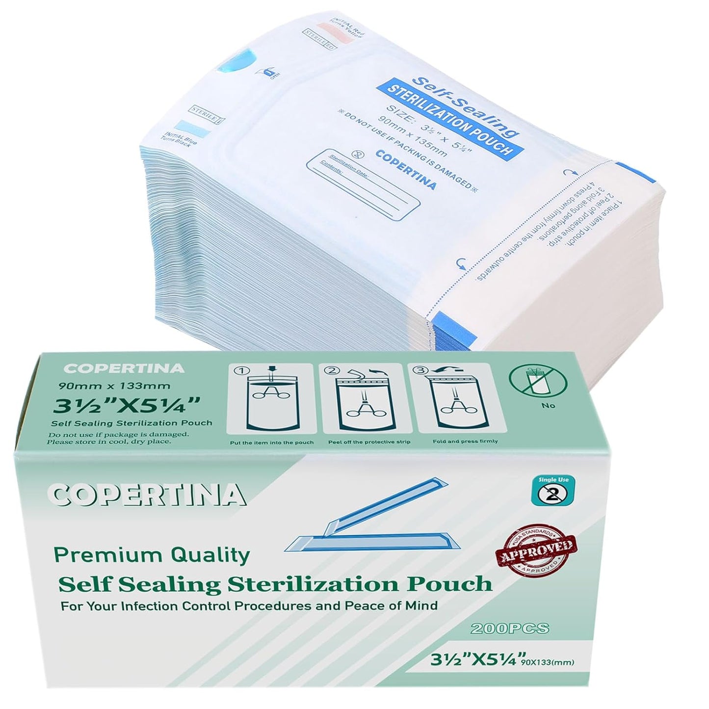 8000 PCs Self Seal Sterilization Pouches for Travel & Crafts